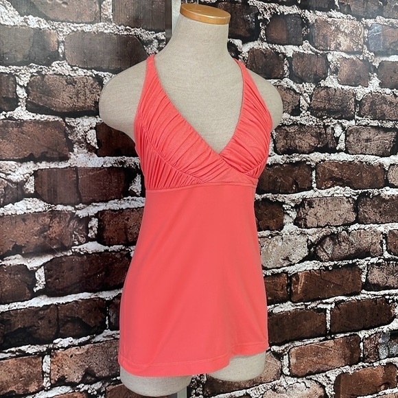Lululemon Tank Top Women's 6 Orange Sleeveless V-Neck Athletic Shirt - Picture 8 of 14